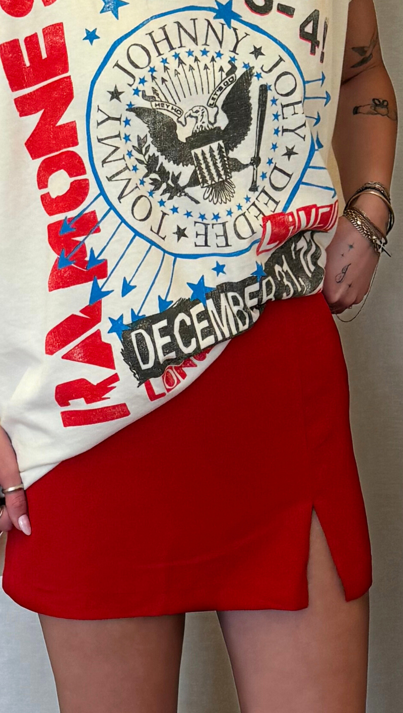 Sabrina Mini Skort - Red