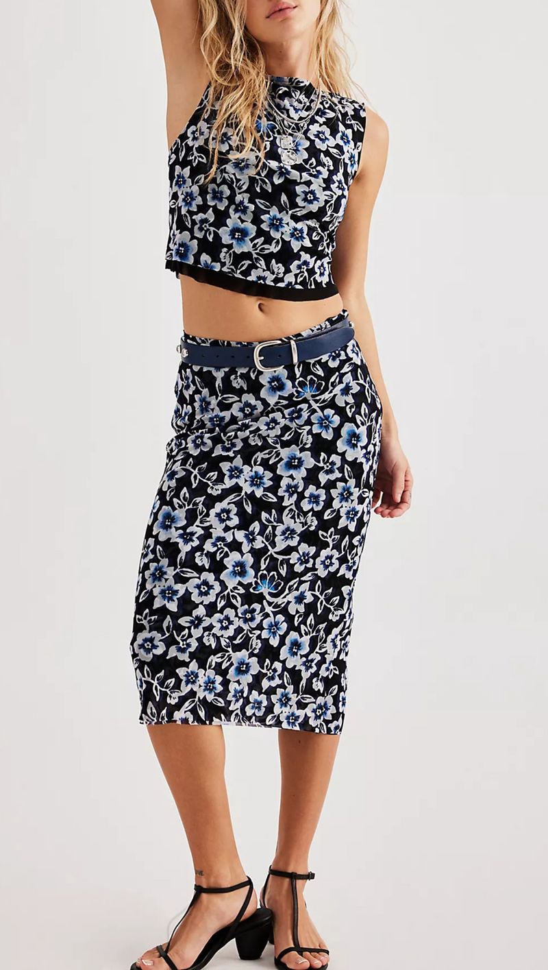 Mona Skirt Set - Black Combo