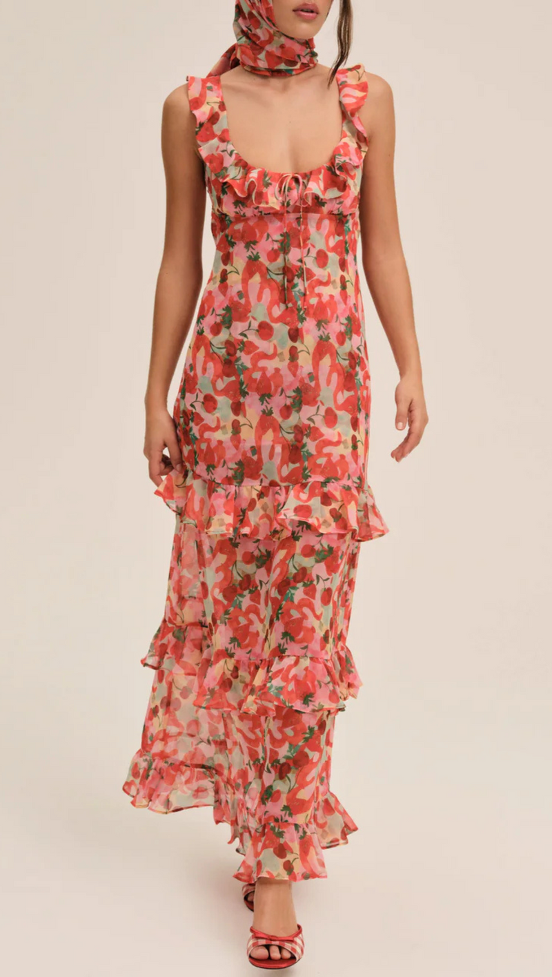 Ambrosia Maxi Dress - Red