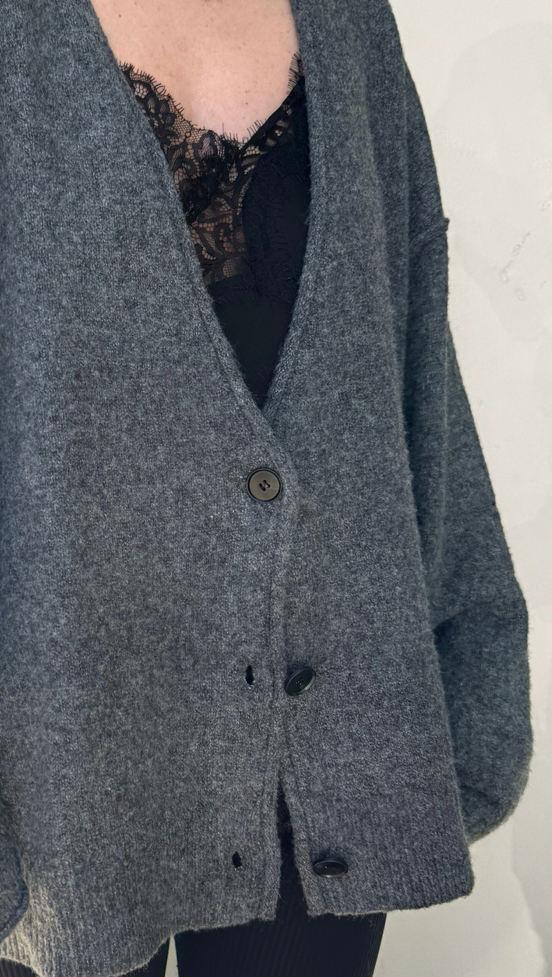 Ren Cozy Cardigan - Charcoal