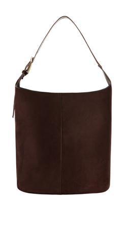 Cali Shoulder Bag - Chocolate Suede