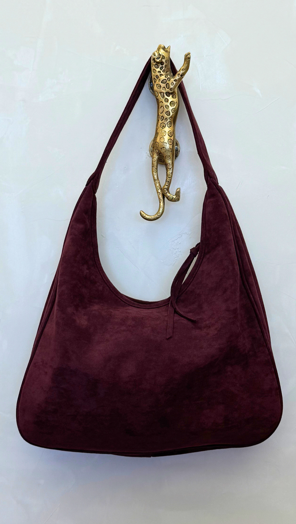 Suede Tote - Berry