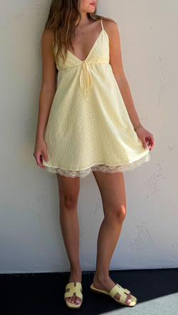 Ruby Eyelet Mini Dress - Vanilla