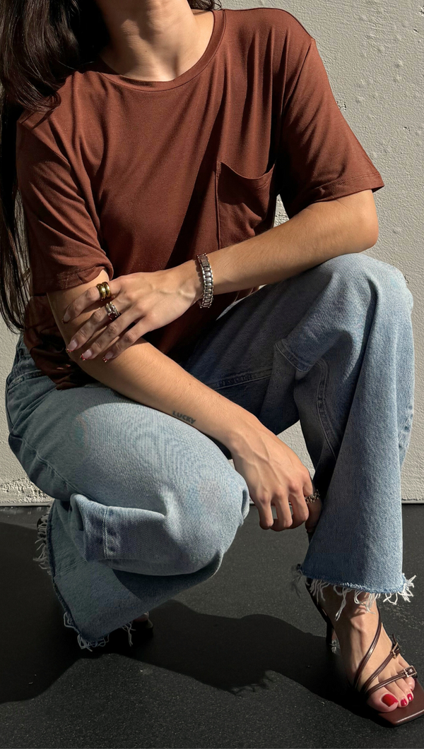 Staple Pocket Tee - Chestnut