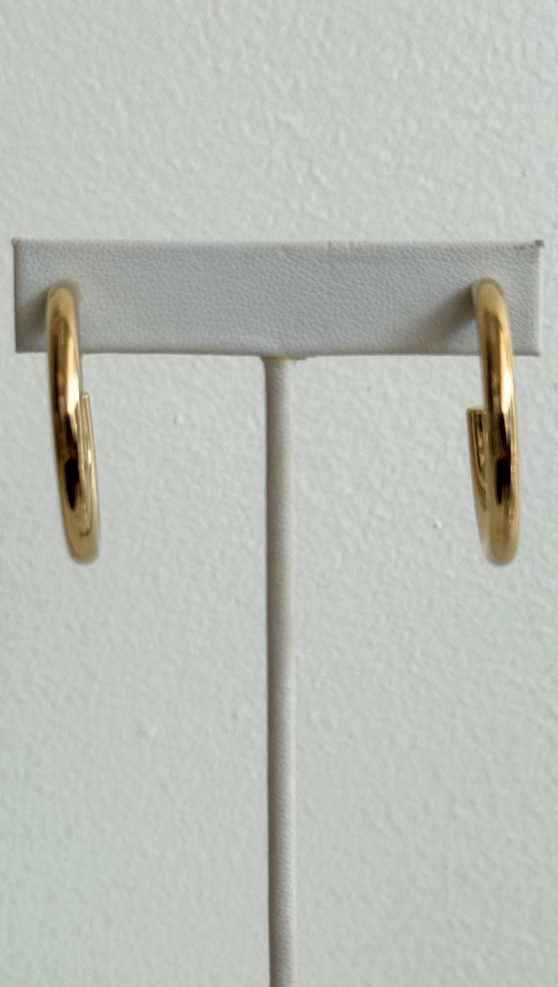 Open Hoop Gold Dipped Earring