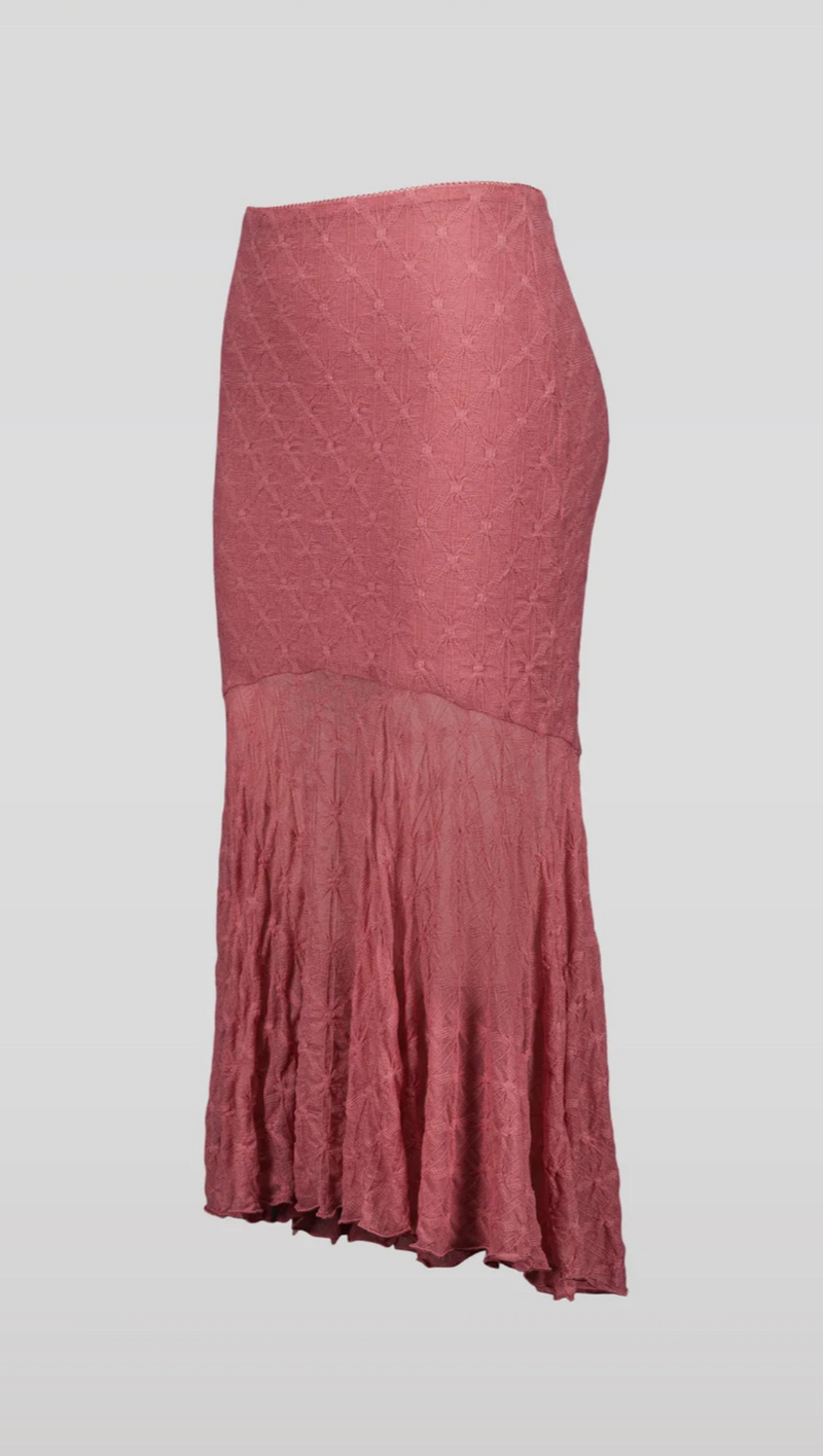 Spider Web Mesh Skirt - Mauve