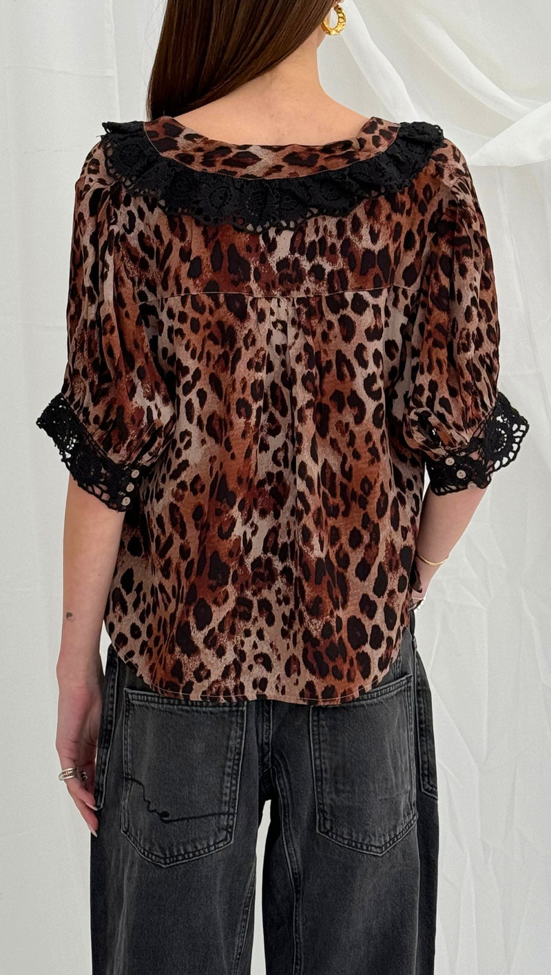 My Love Blouse Printed - Leopard Combo