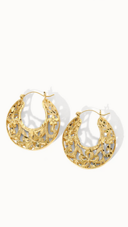 The Violet Hoop Earrings - Gold