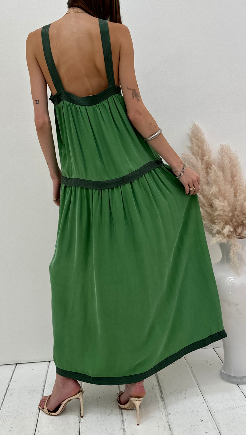 The Lamara Dress - Bottle Green