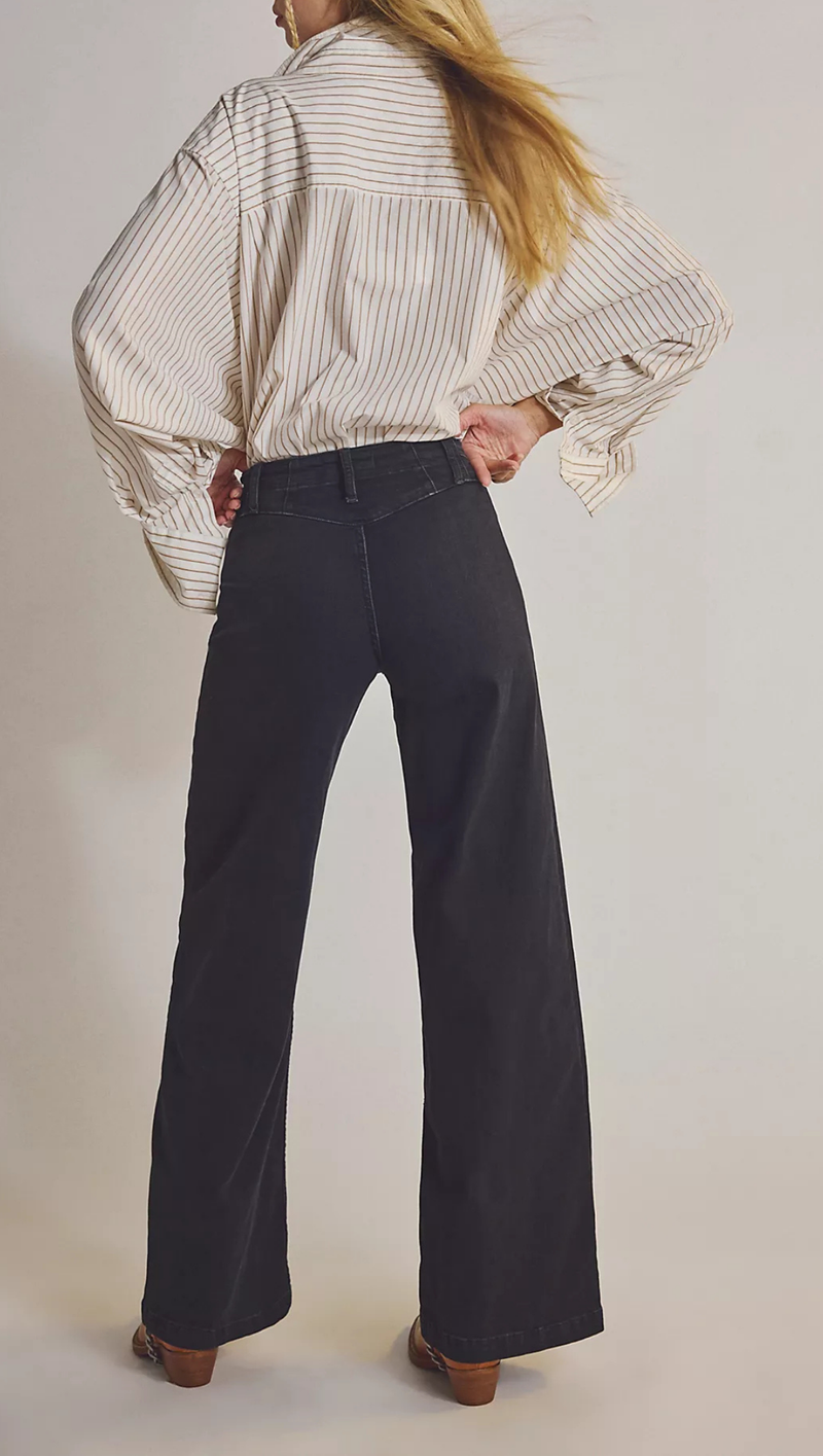 Libre Wide Leg Jeans - Cafe Noir