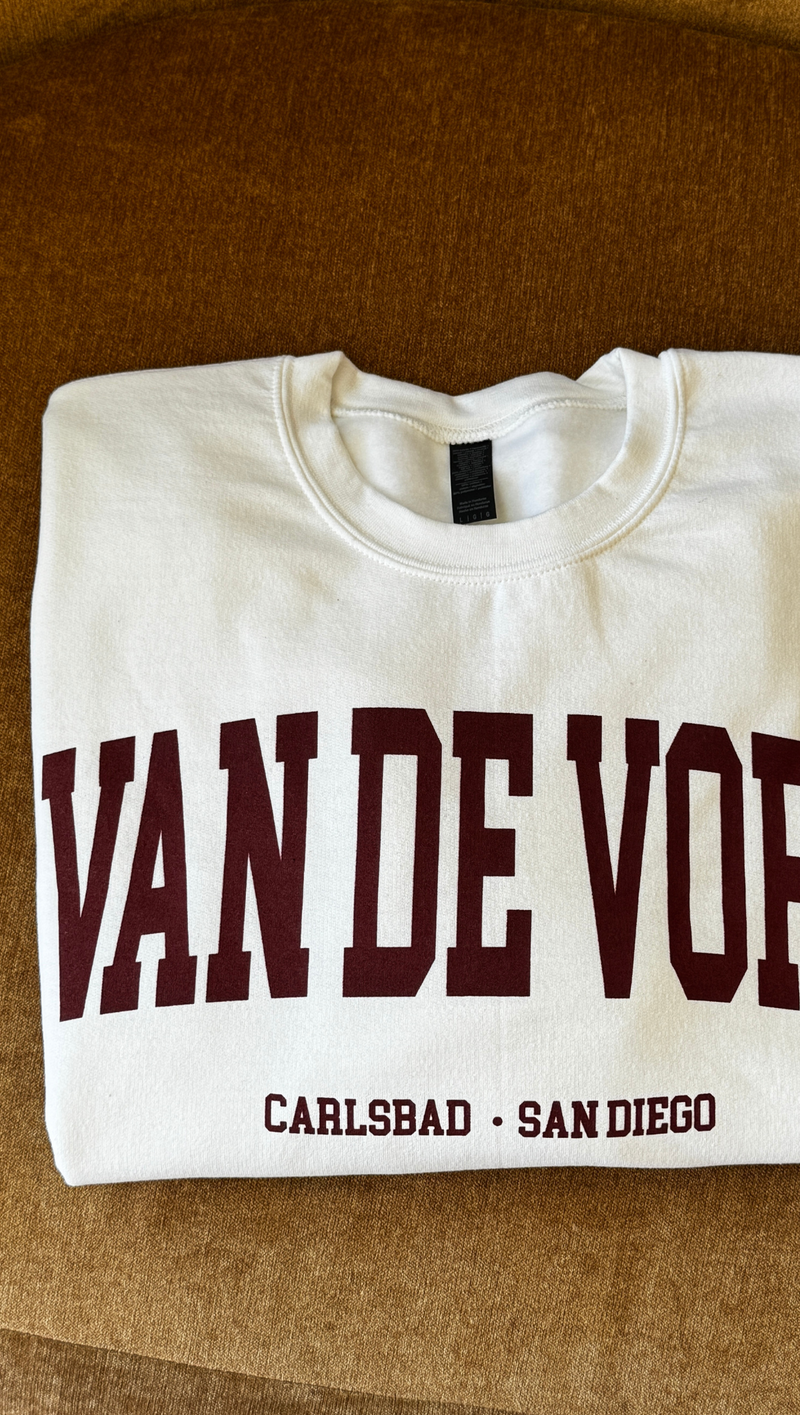 Carlsbad Collegiate - White/Oxblood