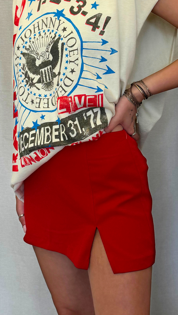 Sabrina Mini Skort - Red