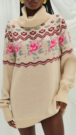 Ski Lodge Oversized Sweater - Cream