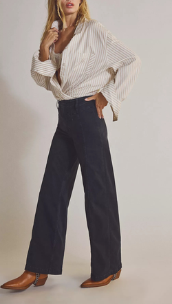 Libre Wide Leg Jeans - Cafe Noir