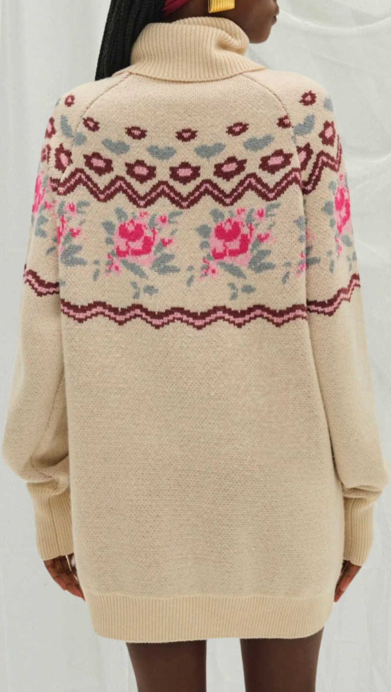 Ski Lodge Oversized Sweater - Cream