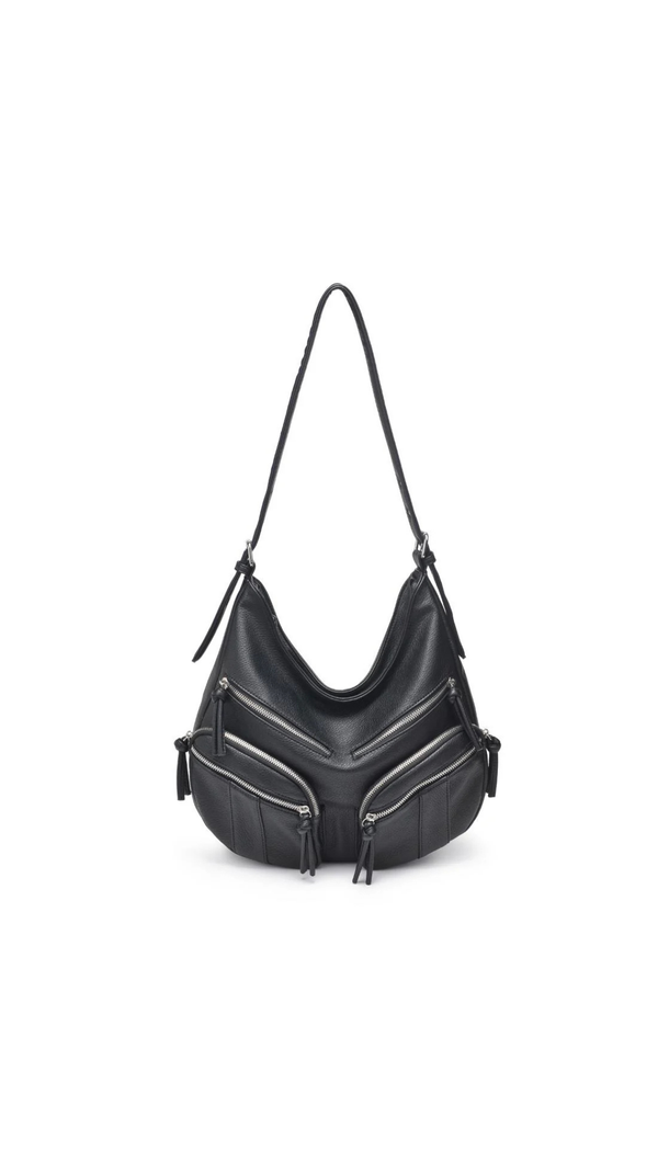 Christine Zipper Bag - Black