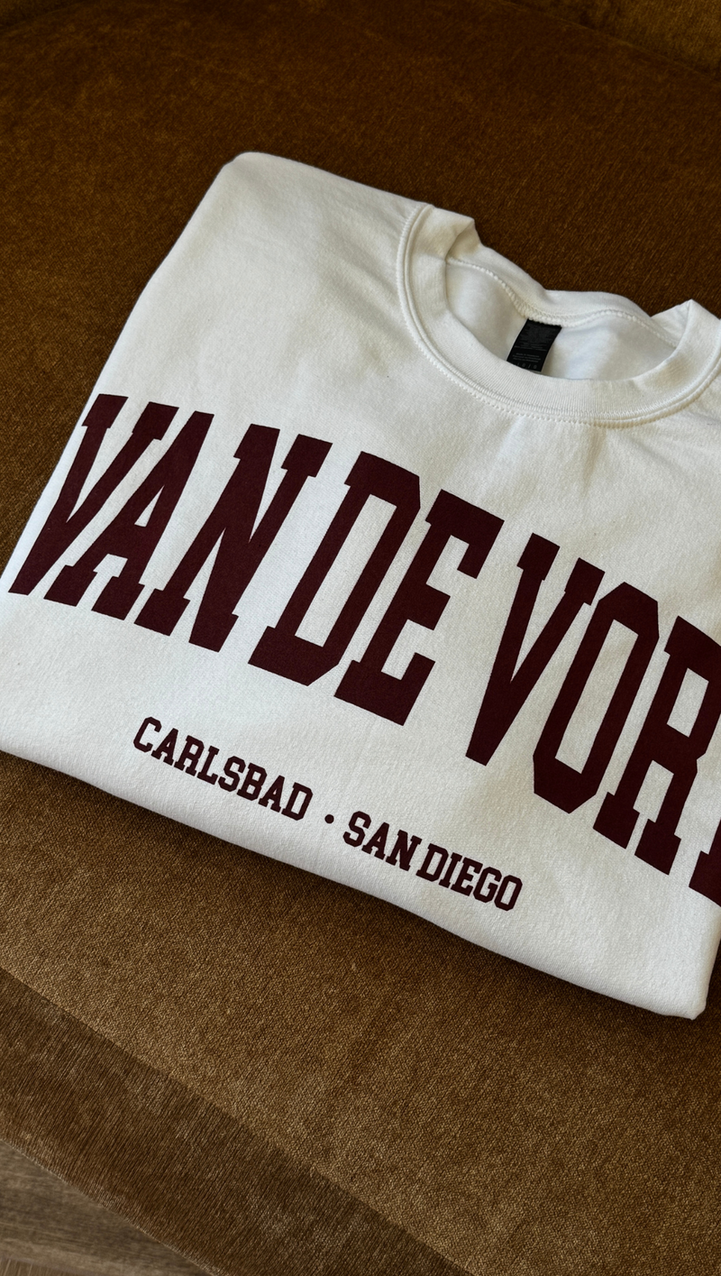 Carlsbad Collegiate - White/Oxblood