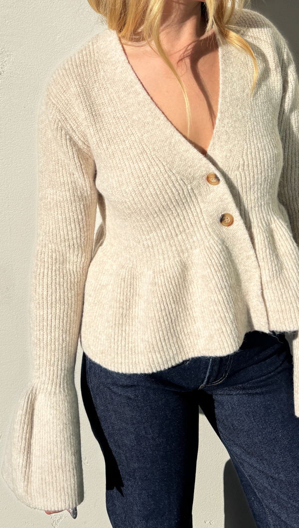 Savanna Sweater Knit Cardigan - Oatmeal