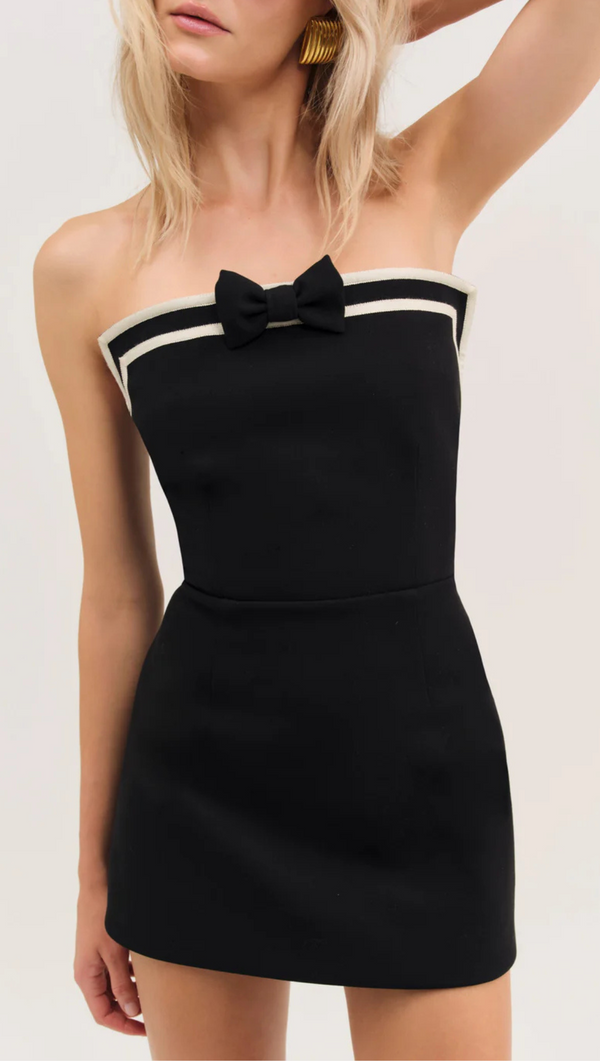 Josie Strapless Mini Dress - Black