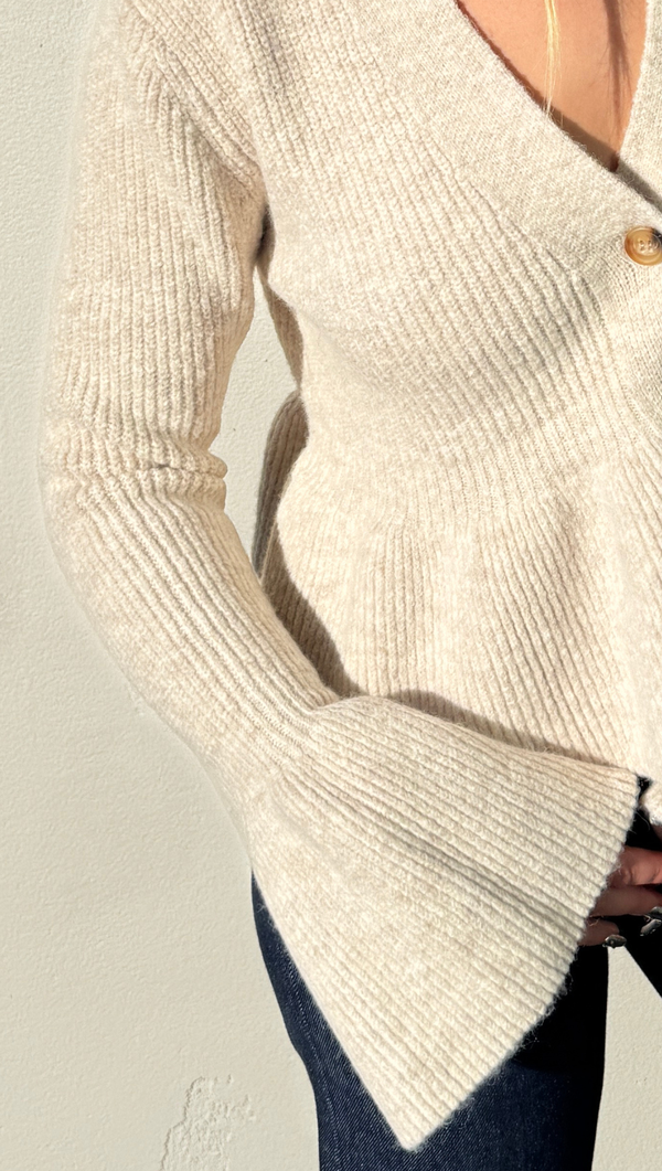 Savanna Sweater Knit Cardigan - Oatmeal
