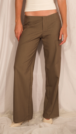 Mary Kate Pinstripe Trouser - Mocha