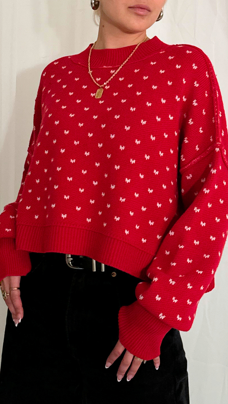 Pattern Easy Street Crop - Cherry Cream Combo