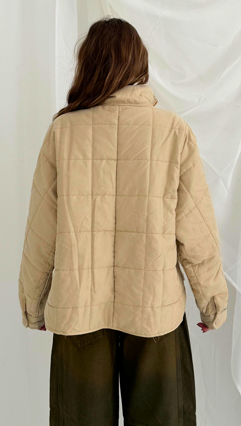 Eden Quilted Jacket - Beige