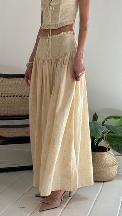 Gigi Maxi Skirt - Cream White