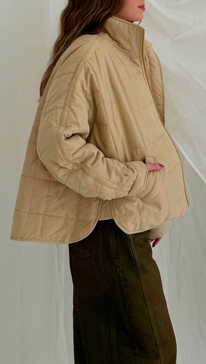 Eden Quilted Jacket - Beige