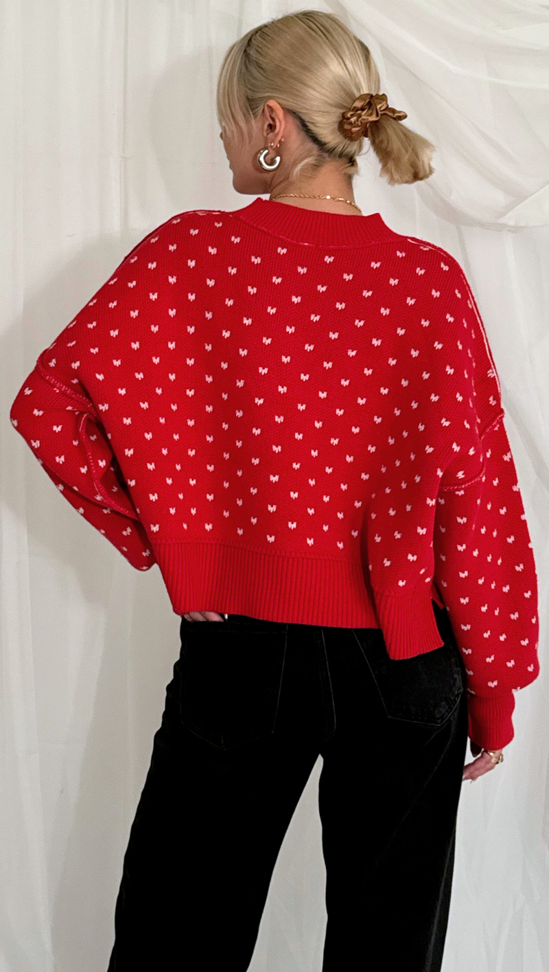 Pattern Easy Street Crop - Cherry Cream Combo