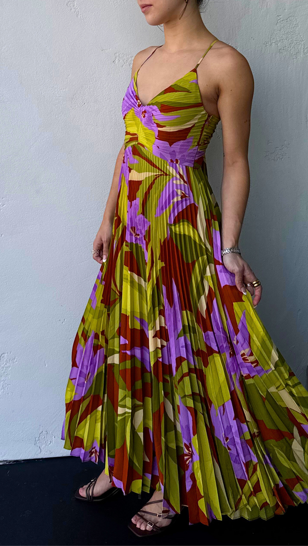 Blythe Dress - Green Rust
