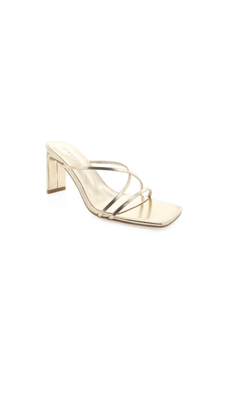 Glenda Strappy Heel - Gold Metallic