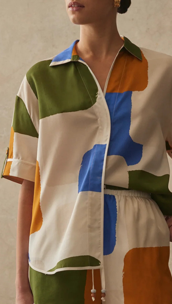 The Laine Shirt - Madeira Print