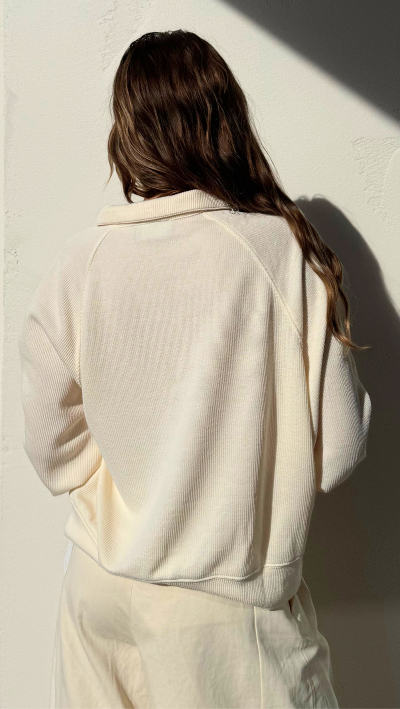 Krissy Collared Sweater - Off White