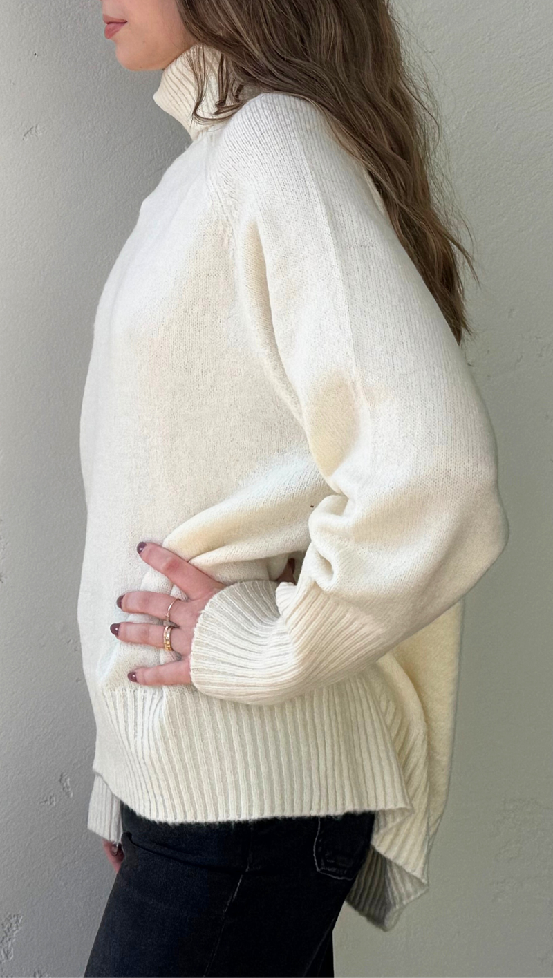 Soleil Turtleneck Sweater - Cream