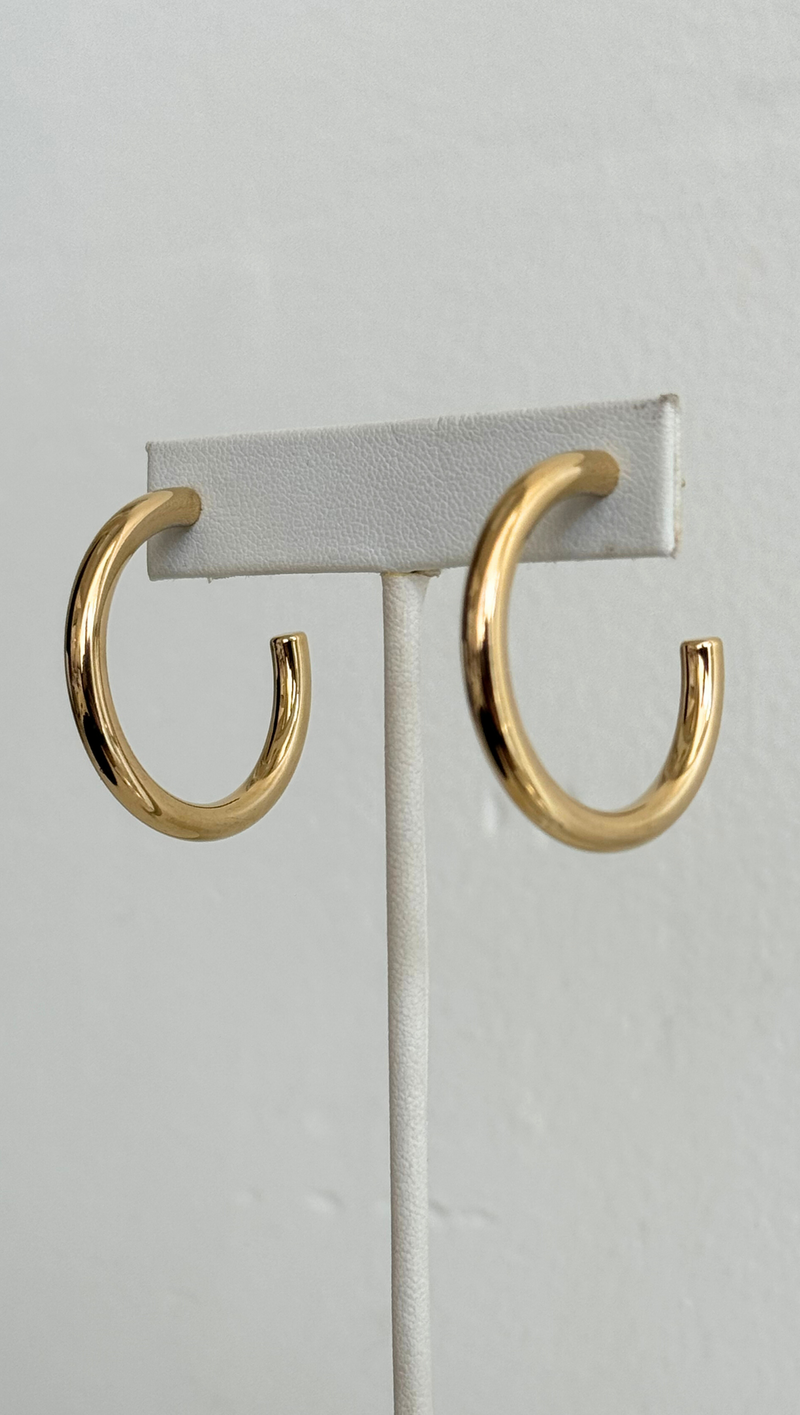 Open Hoop Gold Dipped Earring