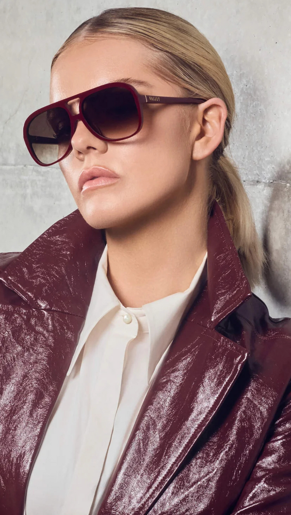 Bang Bang - Burgundy With Gold Metal/ Brown Gradient Lens