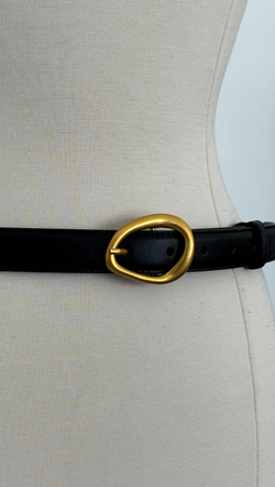 Asymmetrical Circular Belt - Black