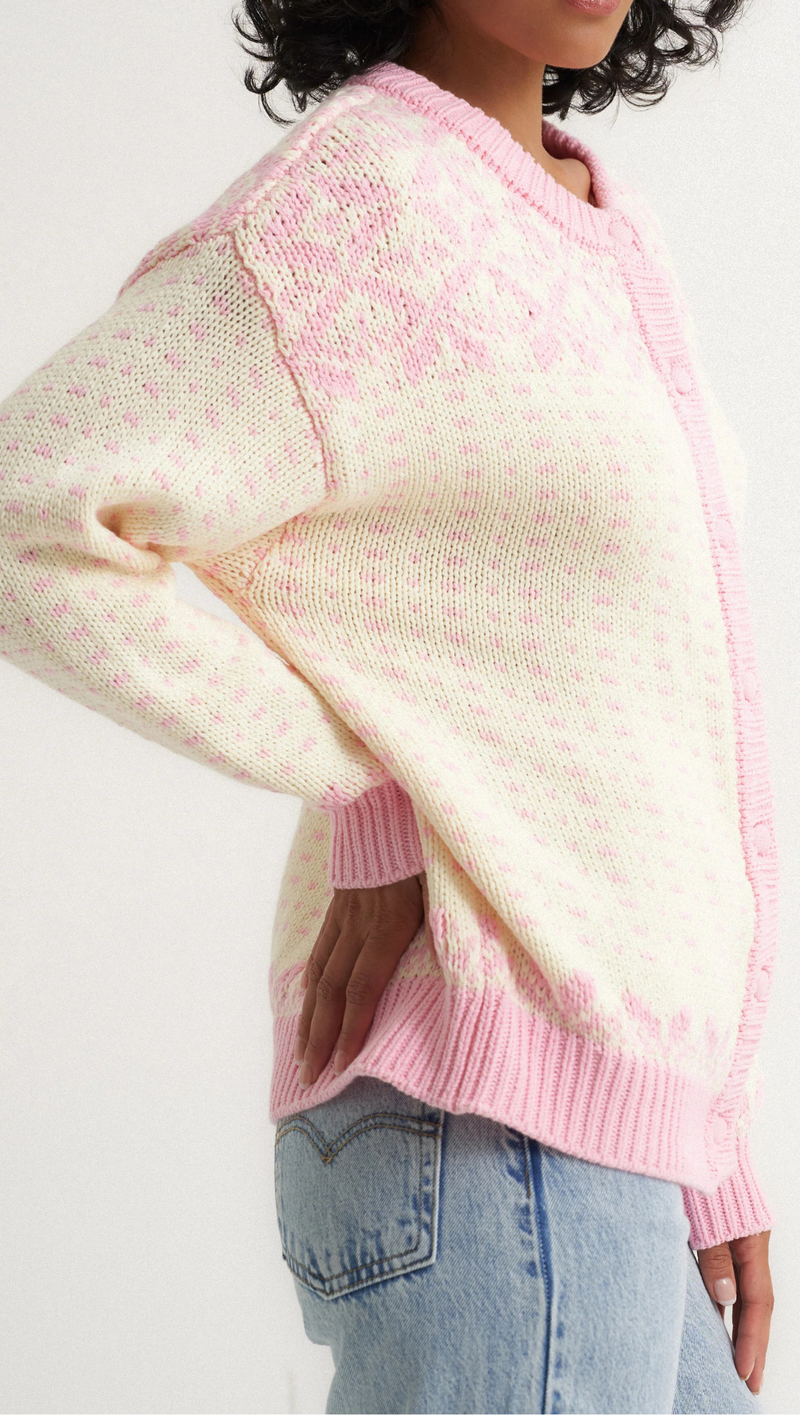 Oversized Maeve Cardigan - Pink