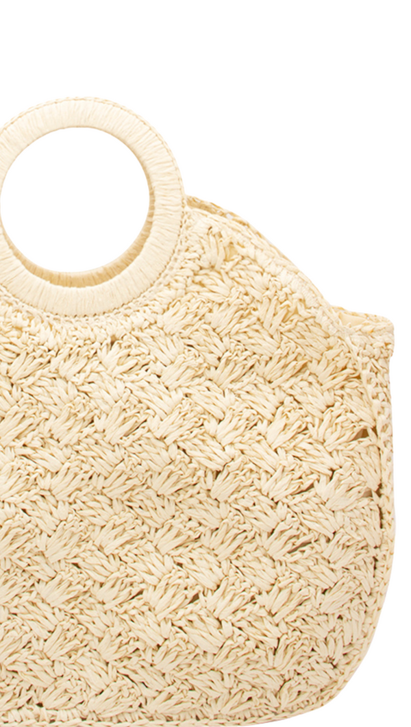 Raffia Handle Tote