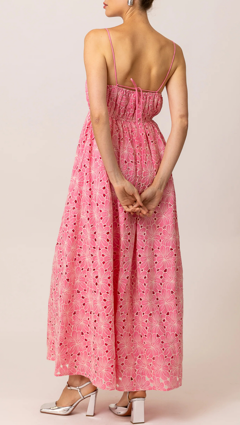 Tasia Plunging Dress - Pink