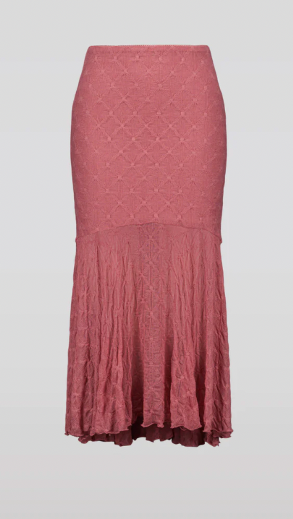 Spider Web Mesh Skirt - Mauve