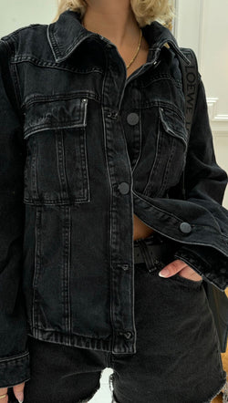 Jade Denim Jacket - Washed Black