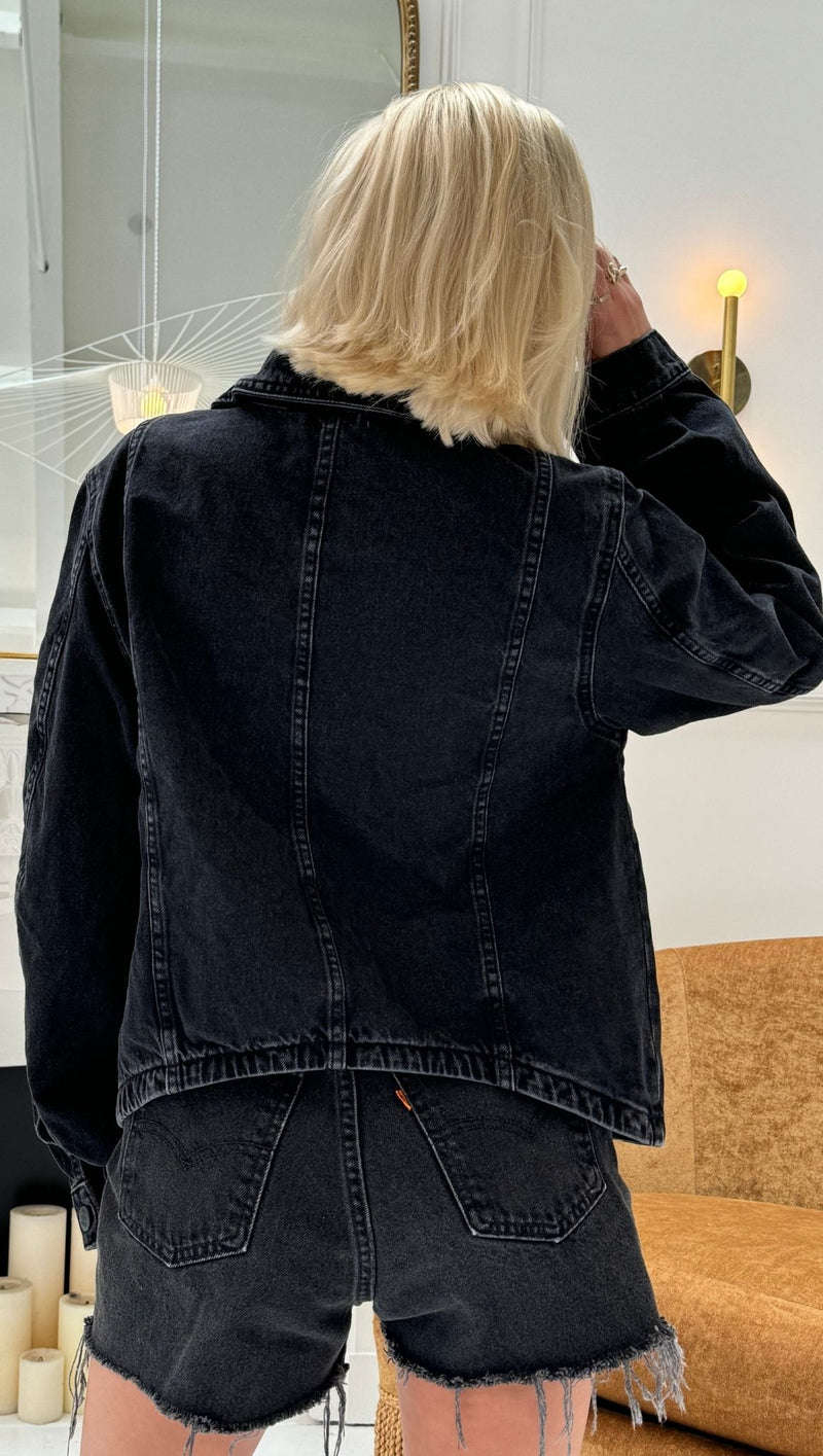 Jade Denim Jacket - Washed Black