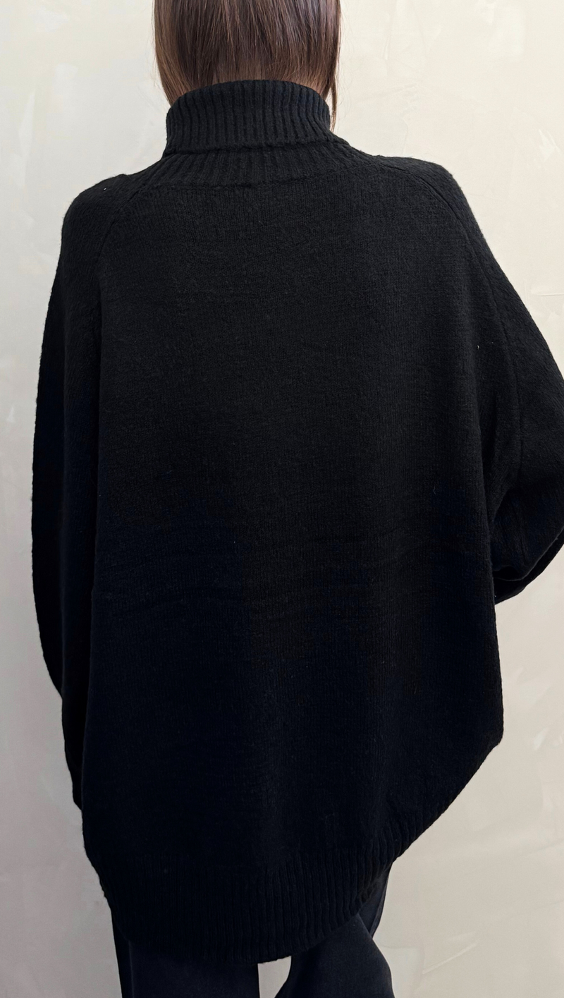 Soleil Turtleneck Sweater - Black