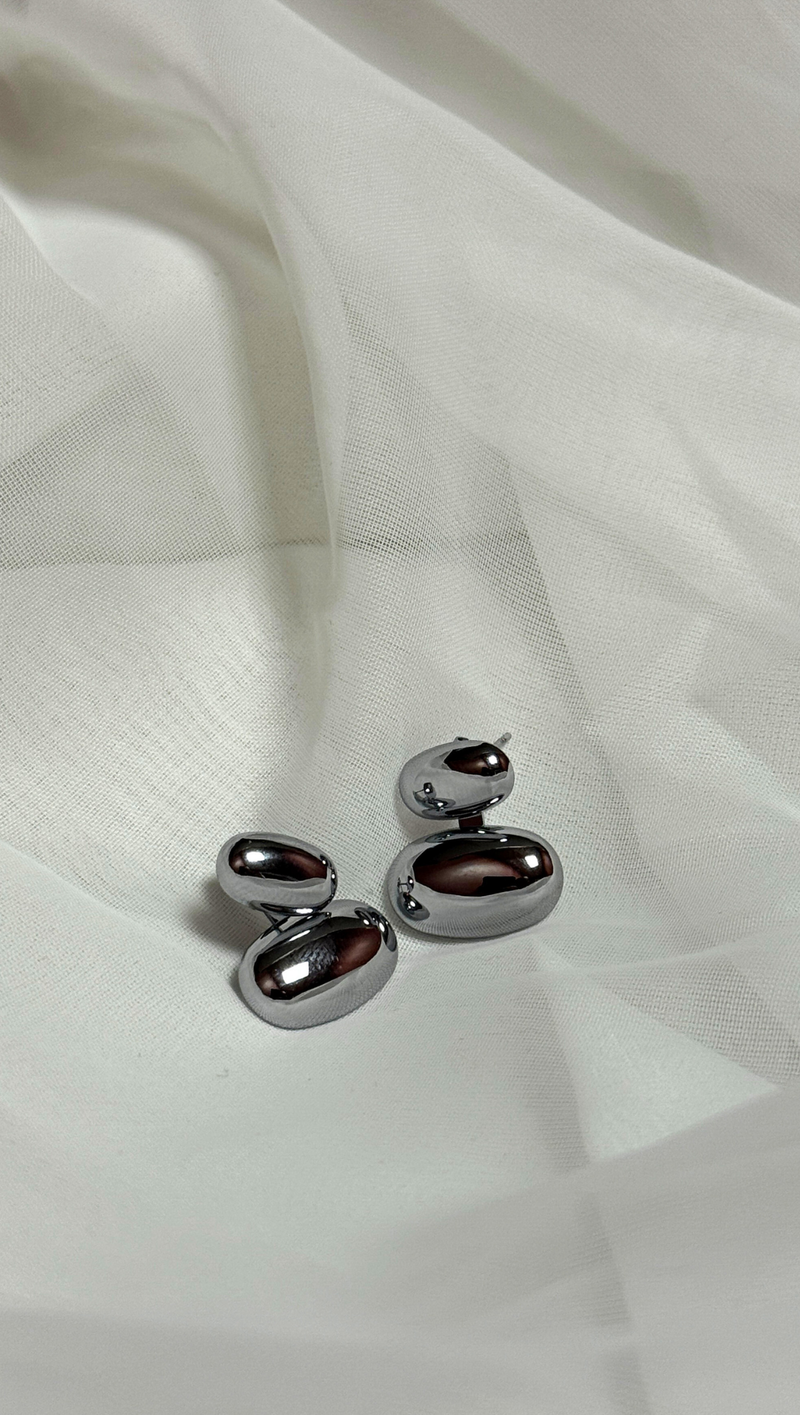 Double Drop Minimalist Earring - Stainless Steel