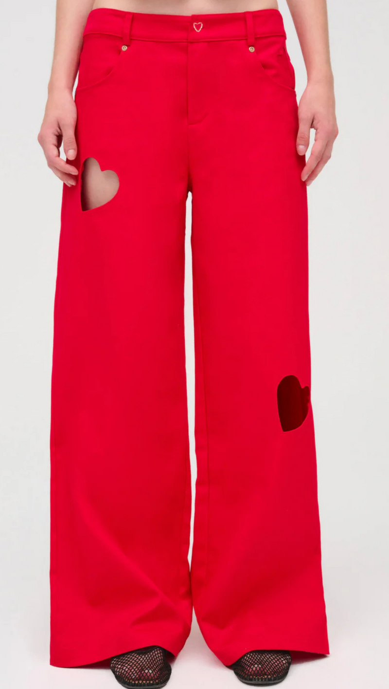 Lipstick Denim Baggy Jean - Red