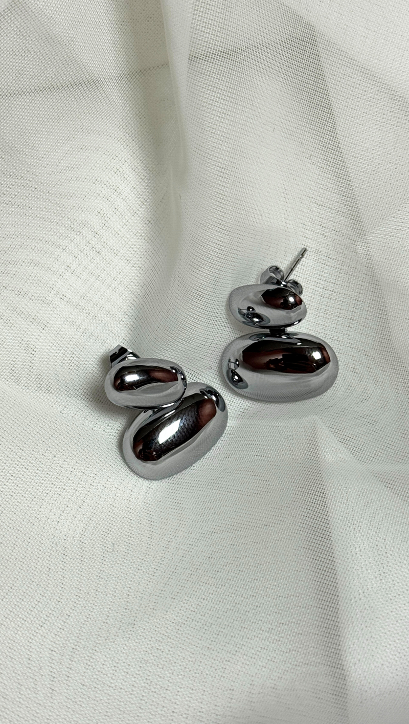 Double Drop Minimalist Earring - Stainless Steel