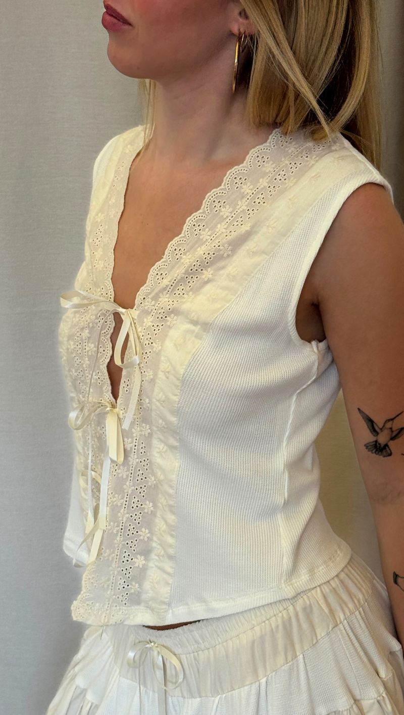 Elsa Embroidered Midi Skirt Set - Ivory