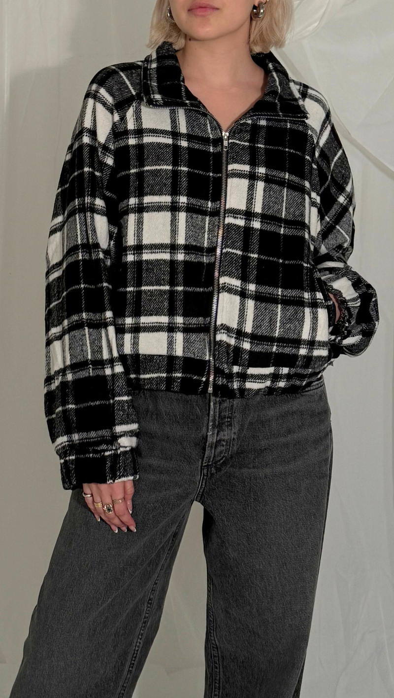 Petra Sweater - Black Plaid